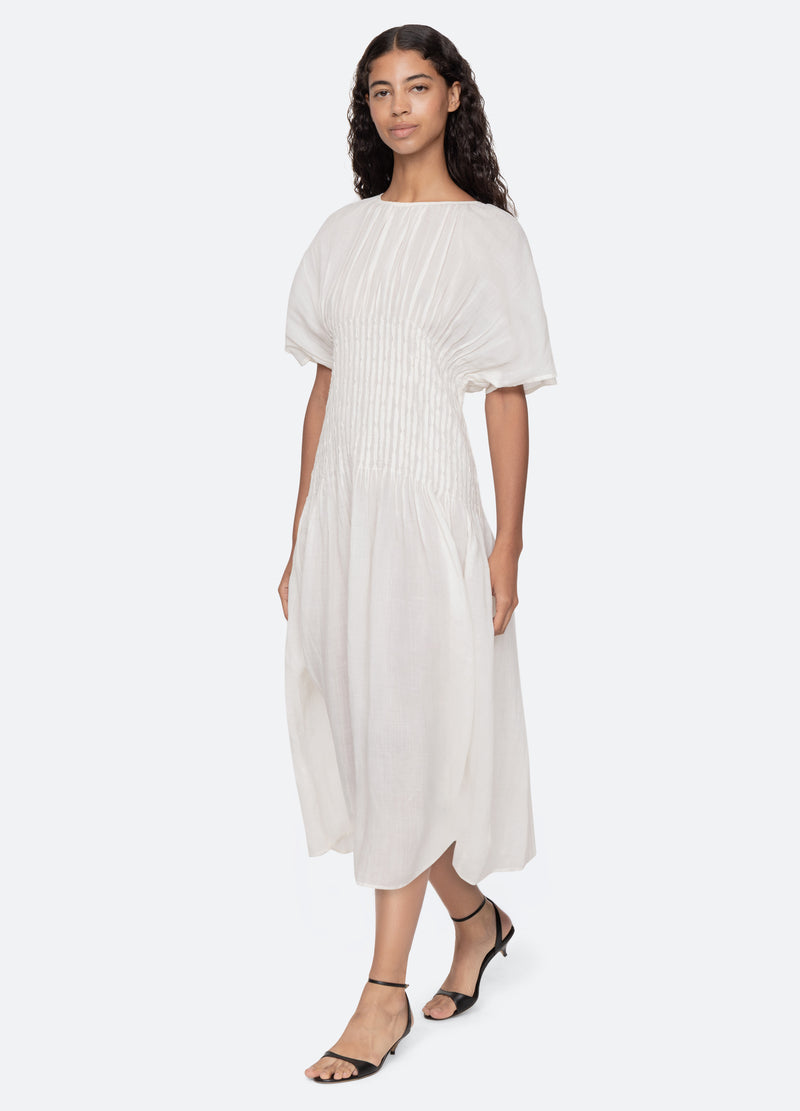 sea new york white nancy nautical short sleeve dress This one feels like a Nantucket dinner date polished, feminine, and the kind of dress you'll reach for every time you want to feel put together without trying too hard