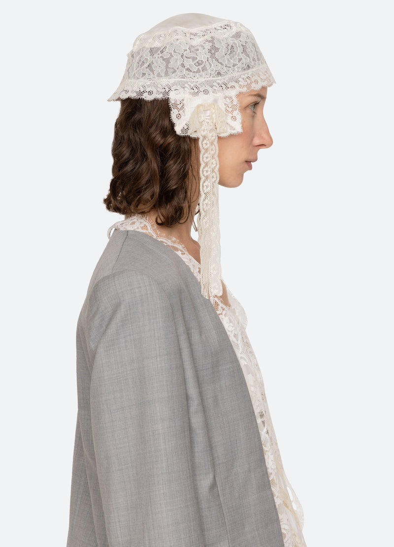 cream-ethel hat-side view - 3