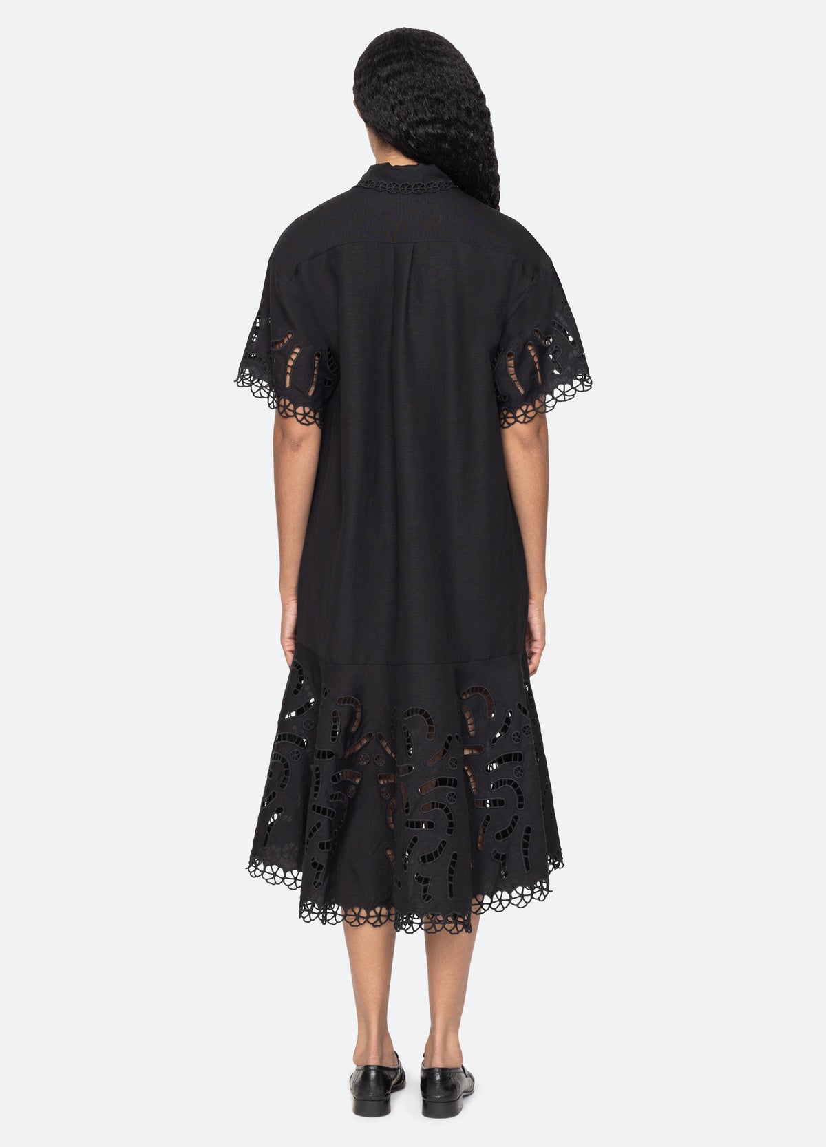 black-marja shirt dress-back view - 9