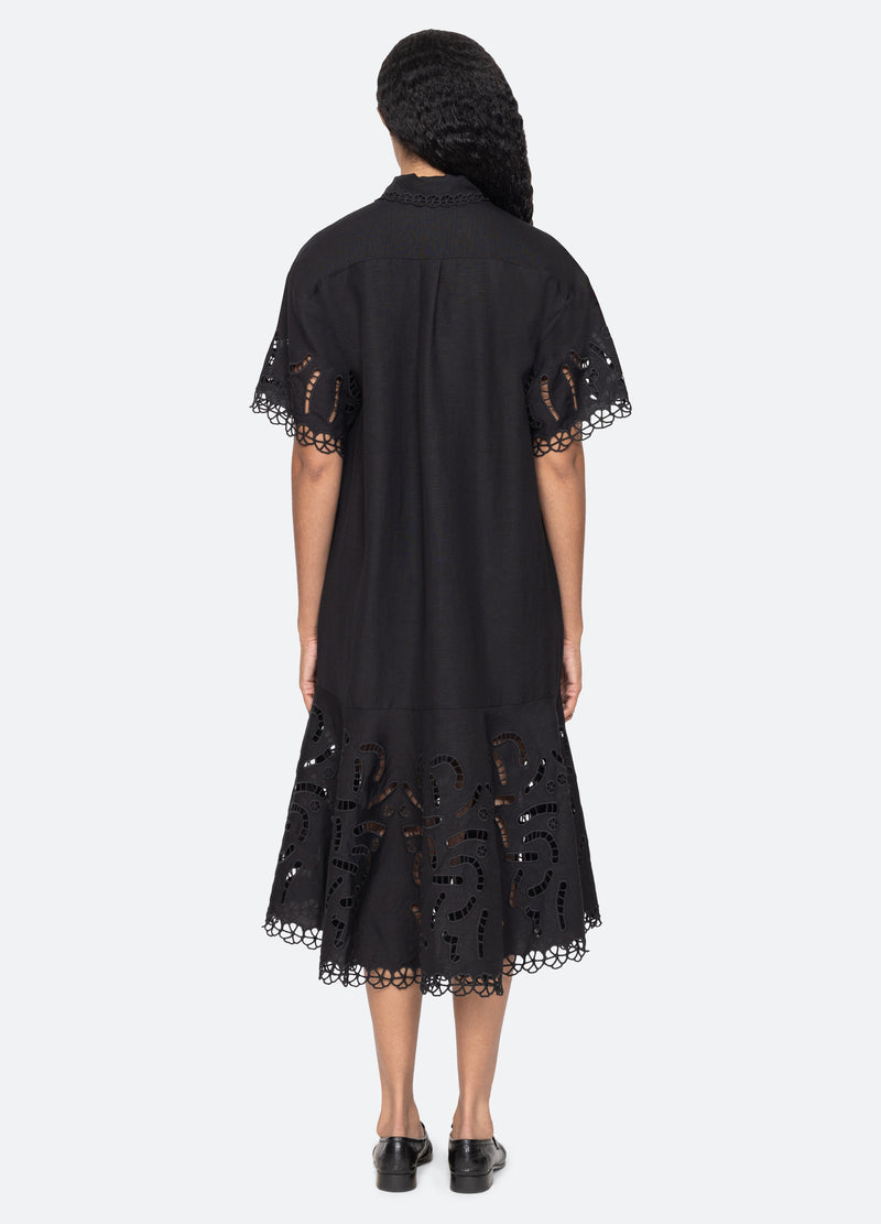 black-marja shirt dress-back view - 9