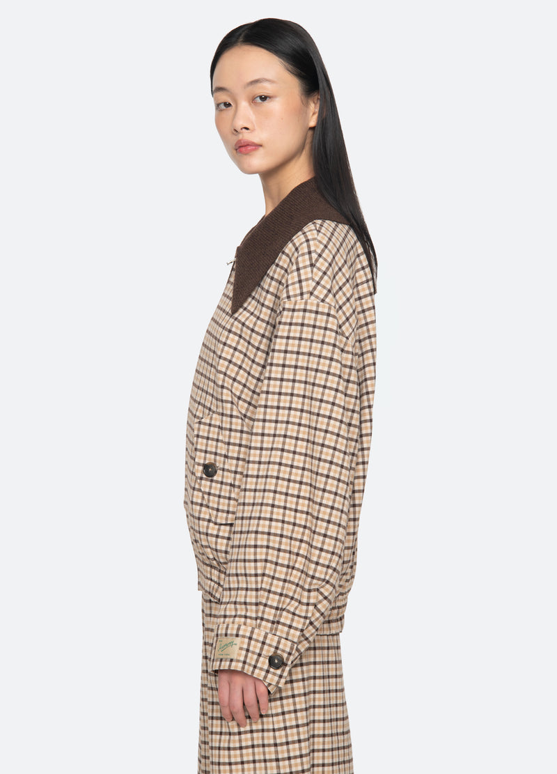 plaid-savannah jacket-side view - 4