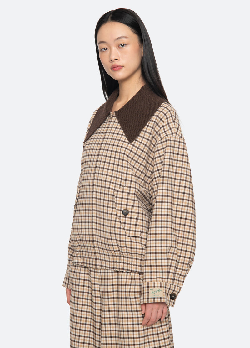 plaid-savannah jacket-three quarter view - 5
