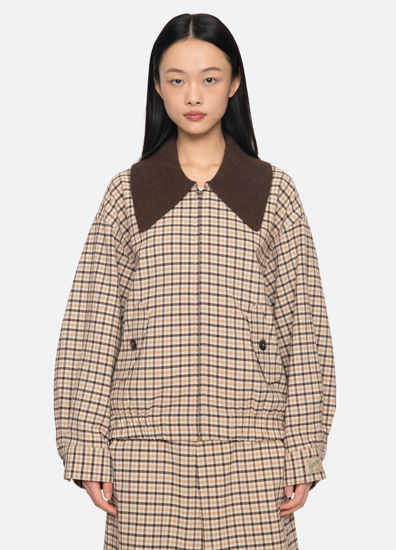plaid-savannah jacket-front view 2 - 6