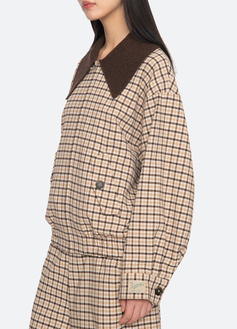 plaid-savannah jacket-side view - 7