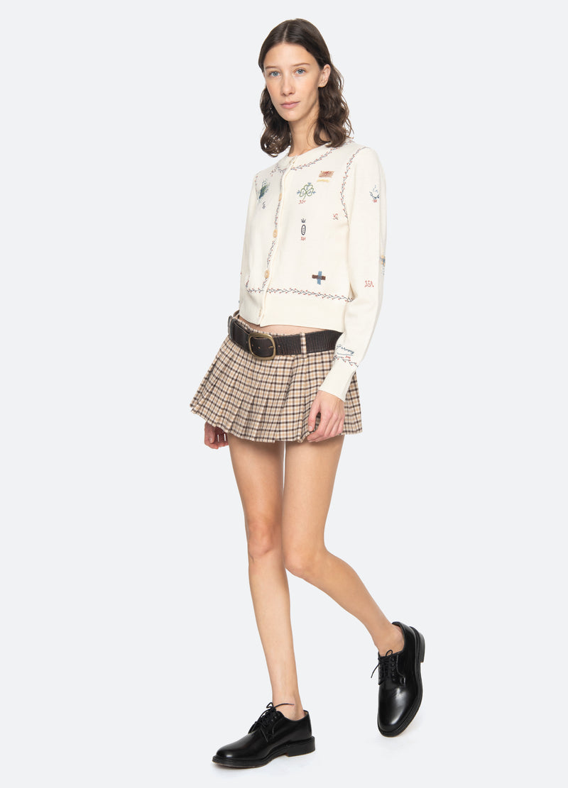 plaid-savannah skort-full body view - 7