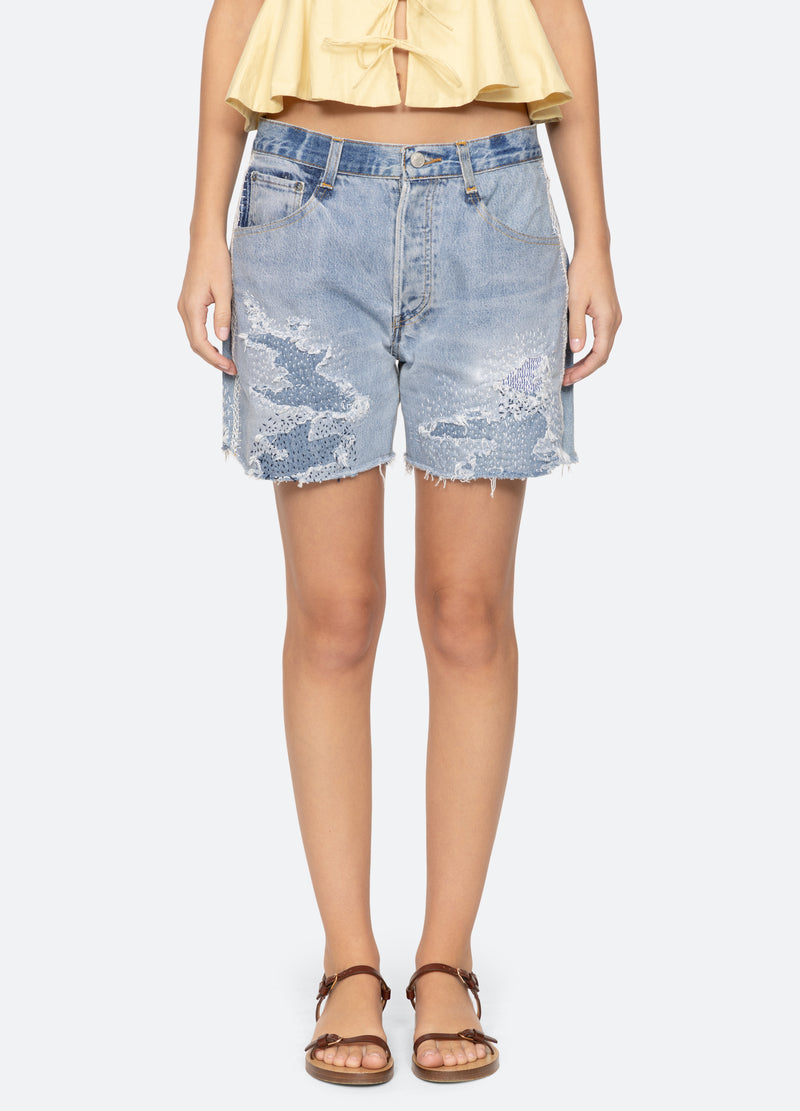 blue-oli shorts-front view - 7