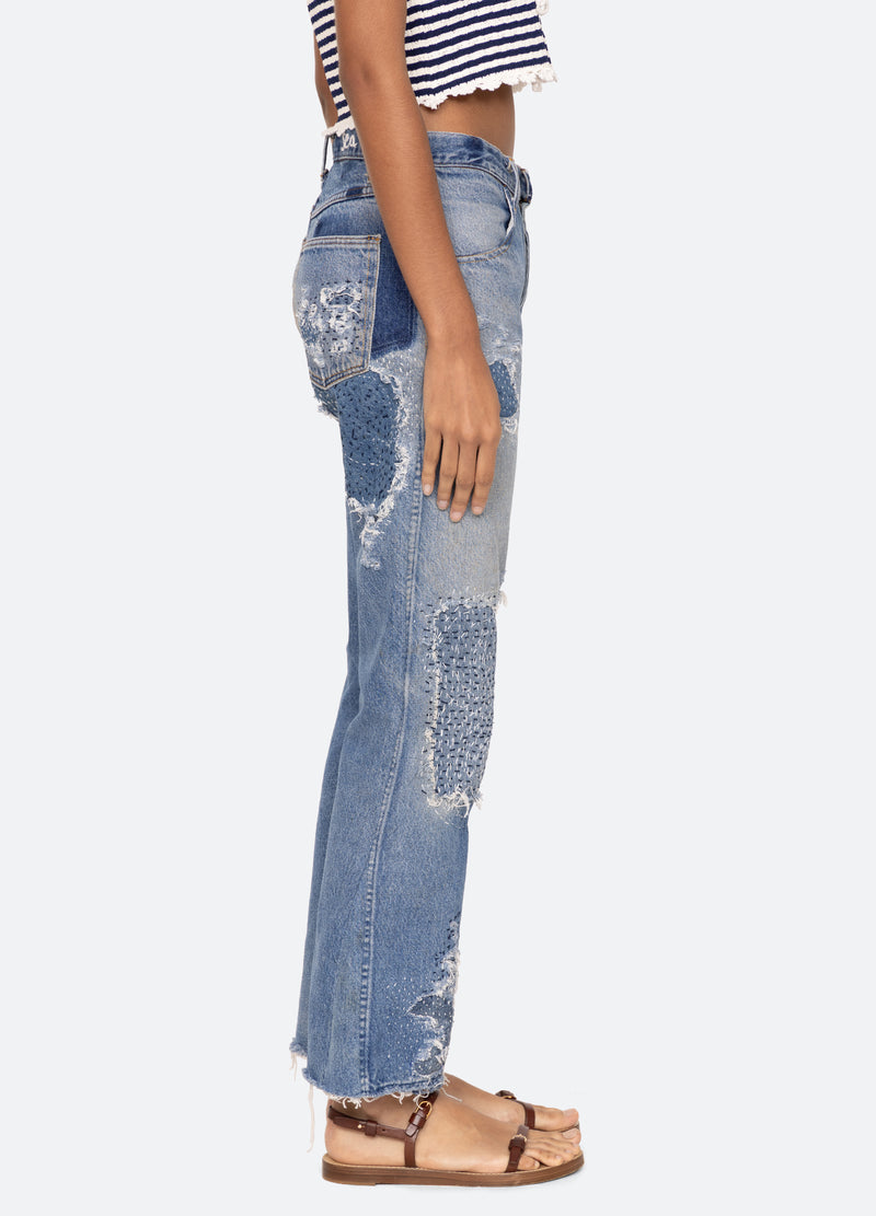 blue-oli jeans-side view - 4