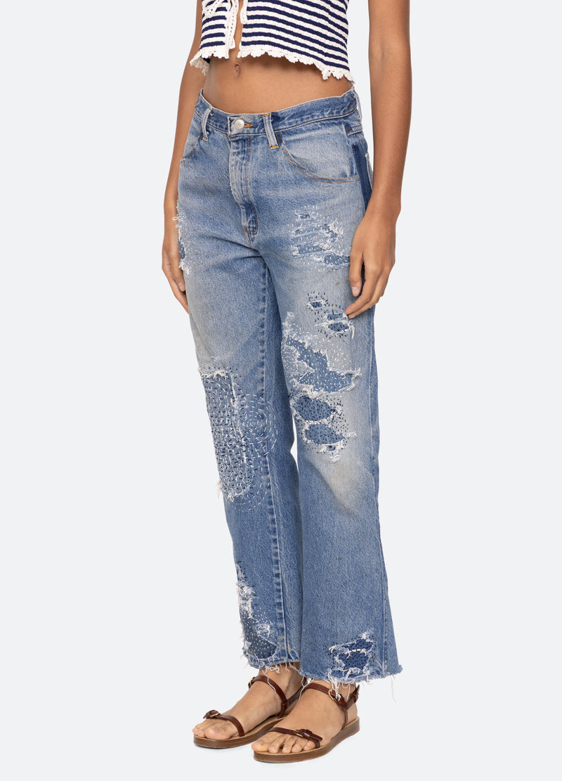 blue-oli jeans-three quarter view - 6