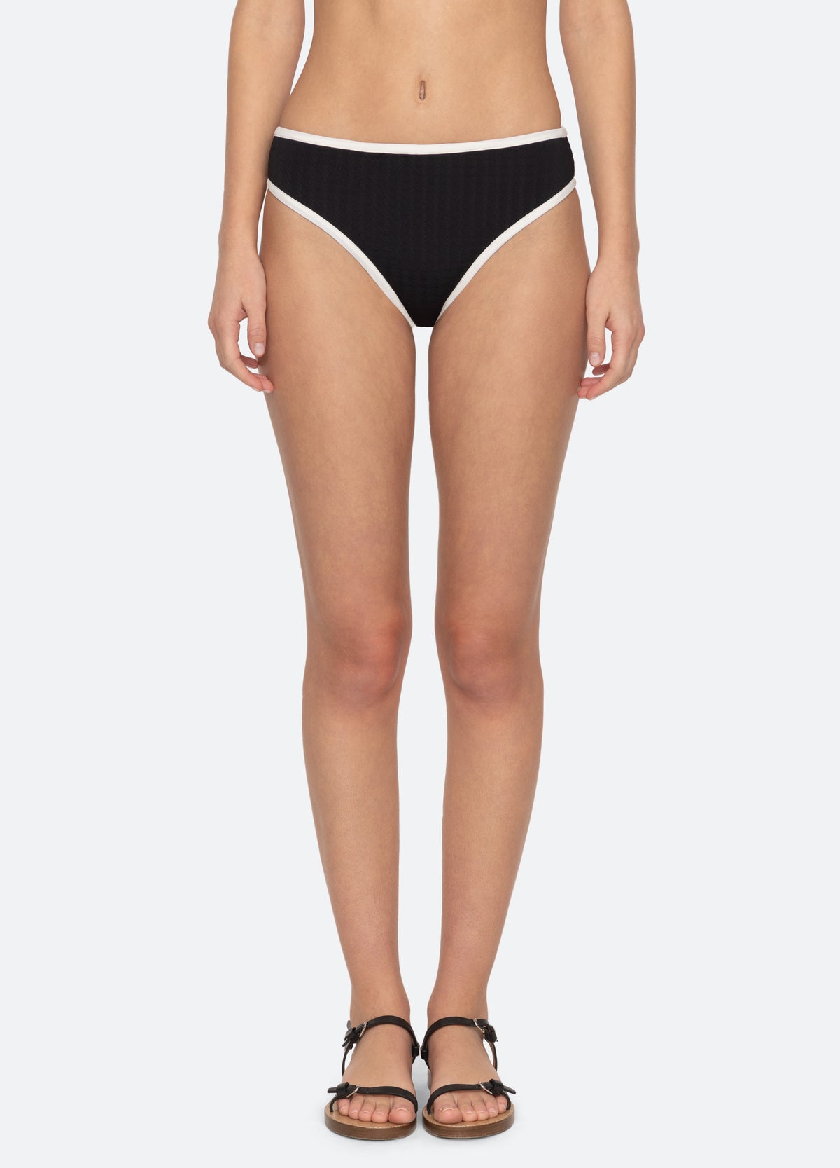 black-briella bikini bottom-front view