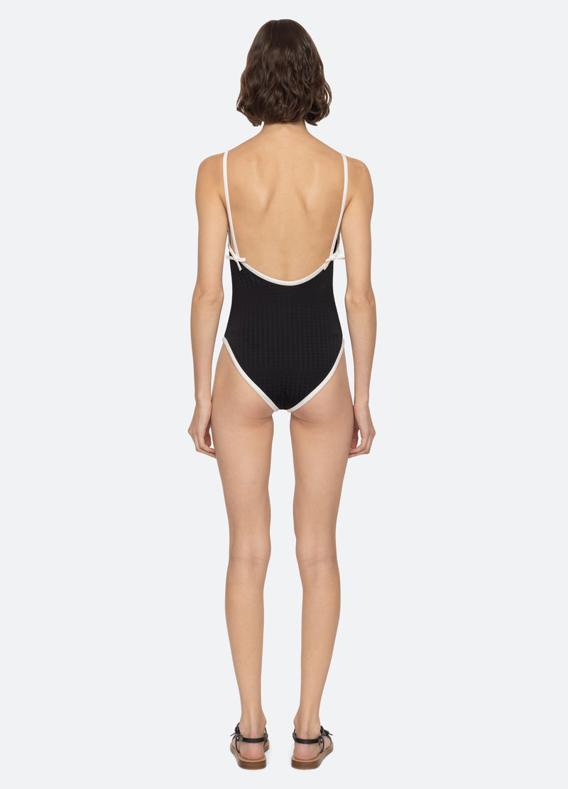 black-briella one piece-back view - 3