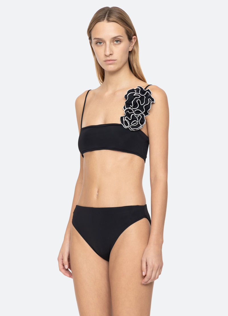 black-florian bikini top-three quarter view - 4