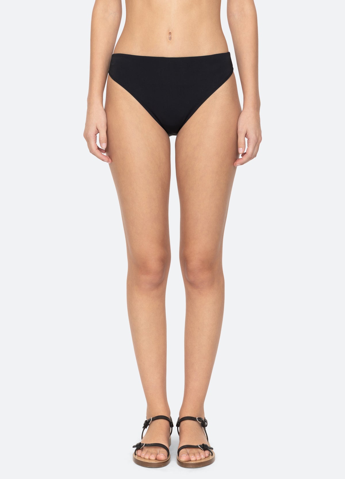 black-florian bikini bottom-front view