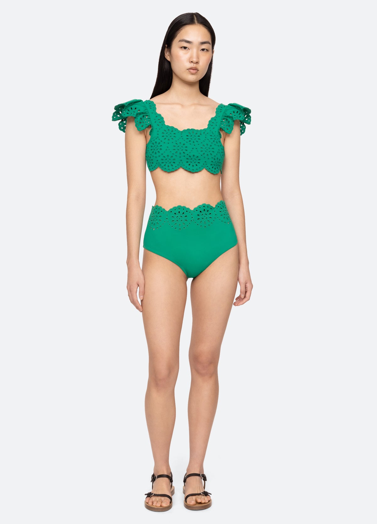 green-mae bikini bottom-full body view - 2