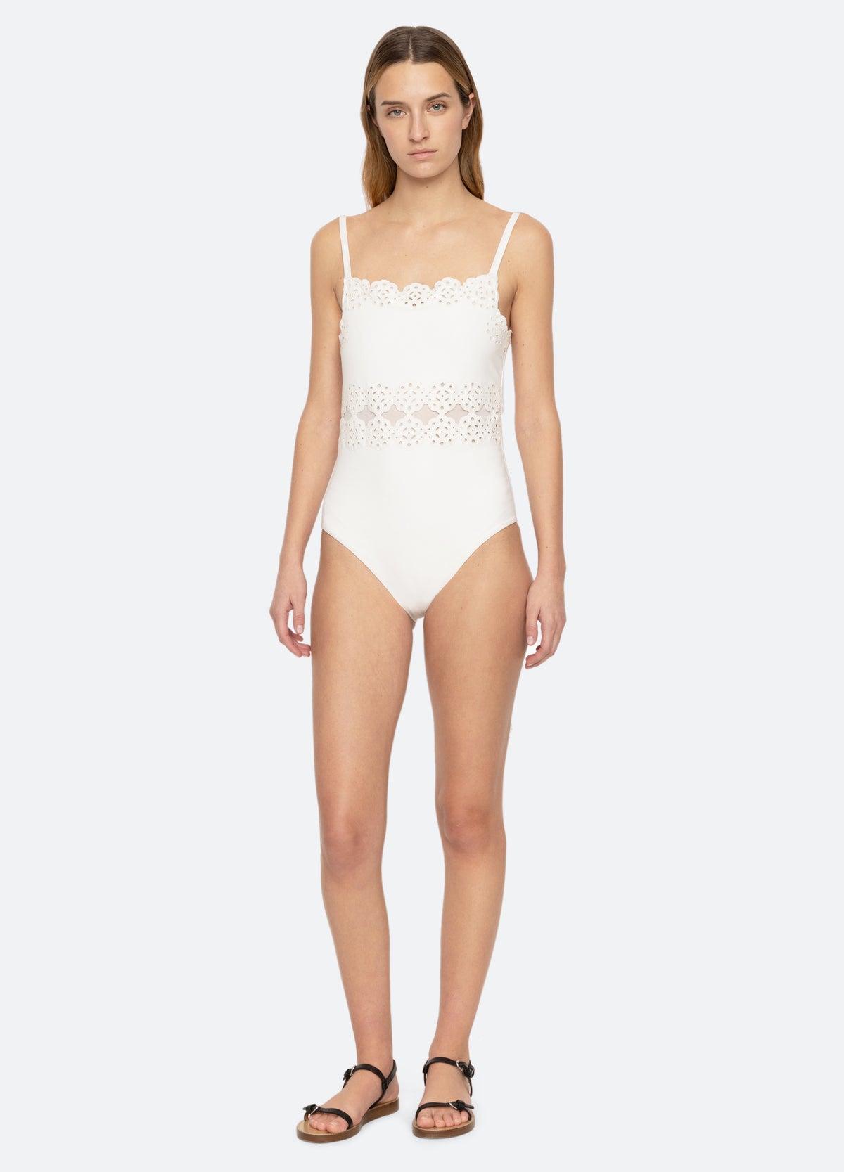 white-mae one piece-front view - 9