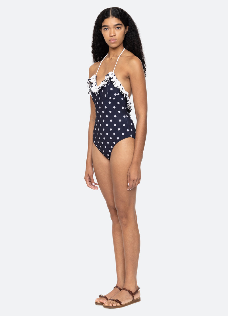 navy-paulina one piece-three quarter view - 5