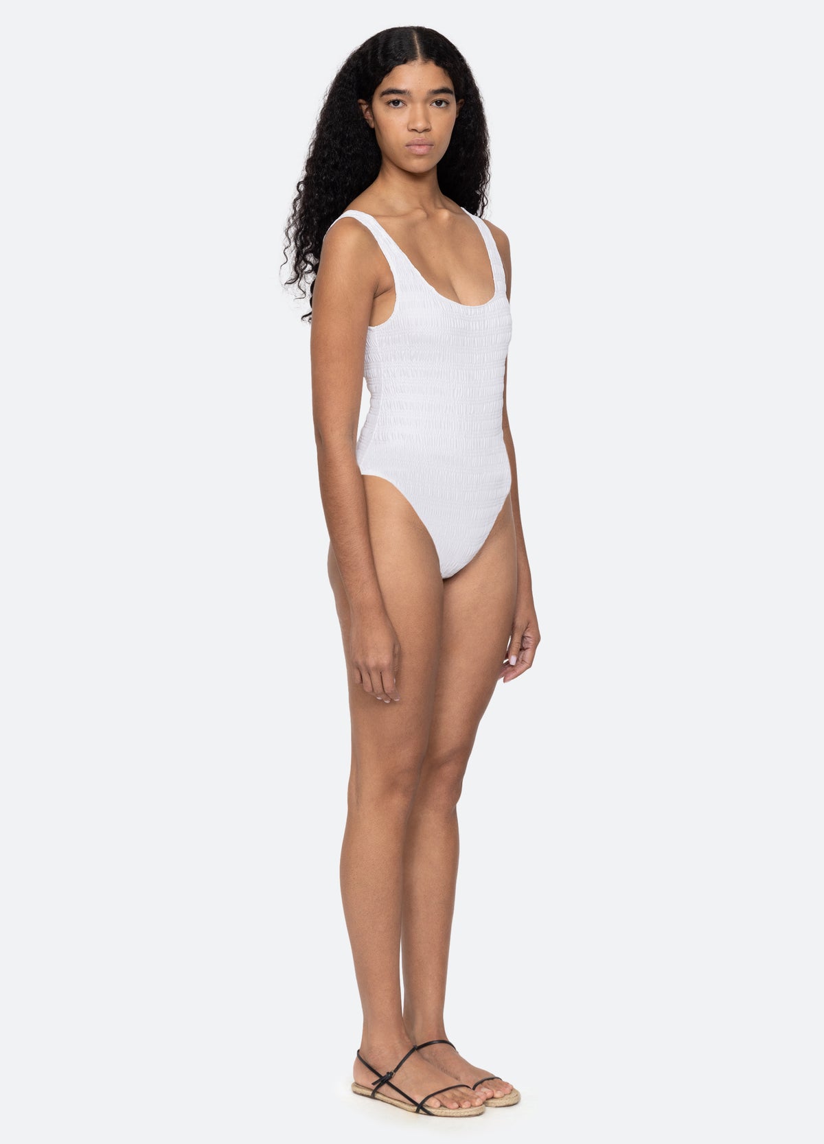 white-shyla one piece-three quarter view - 5