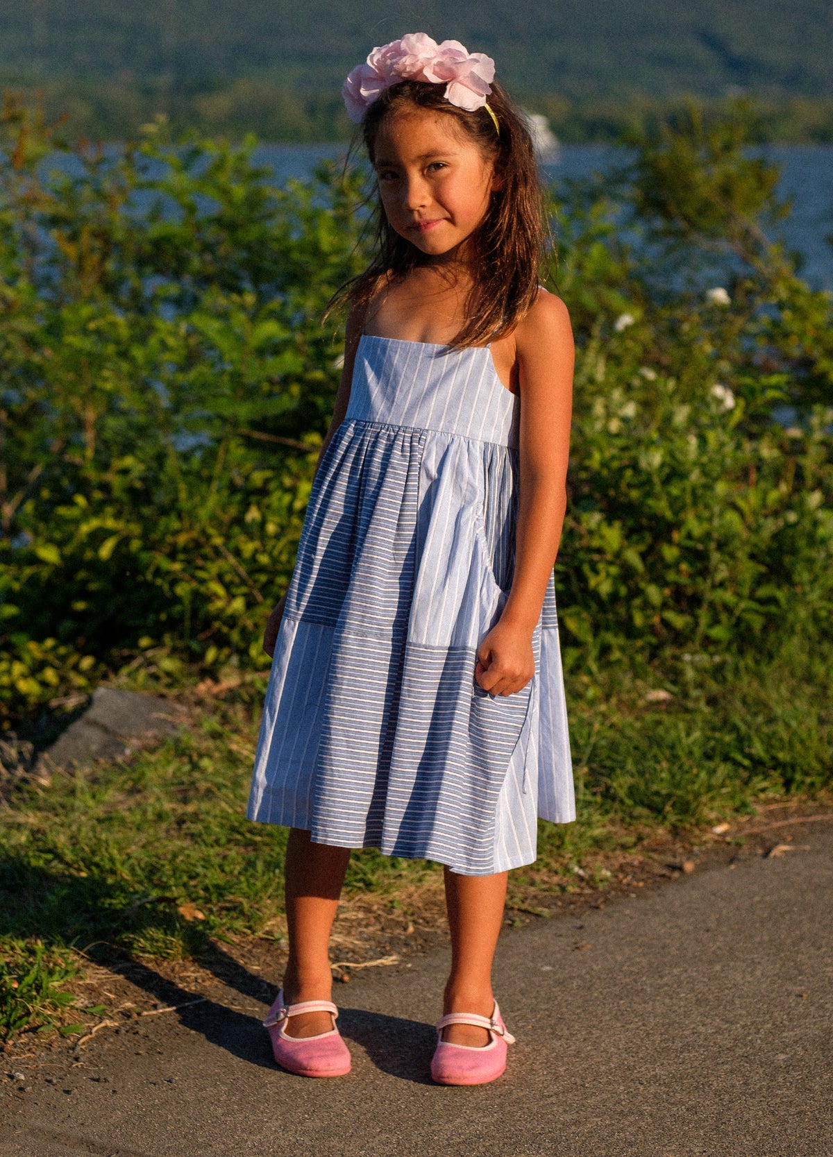 blue-helmi kids dress-editorial view