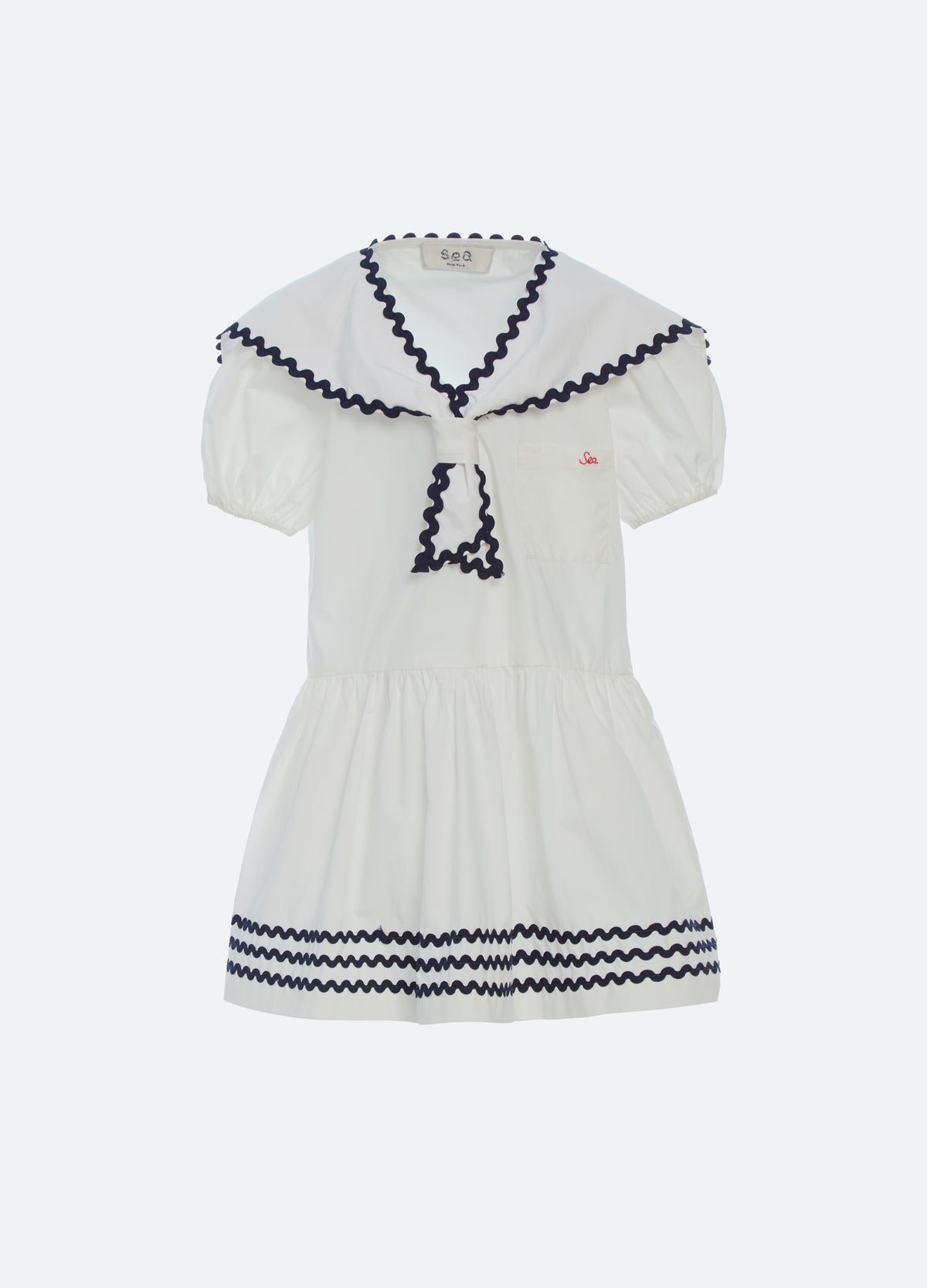 white-nancy kids dress-front view