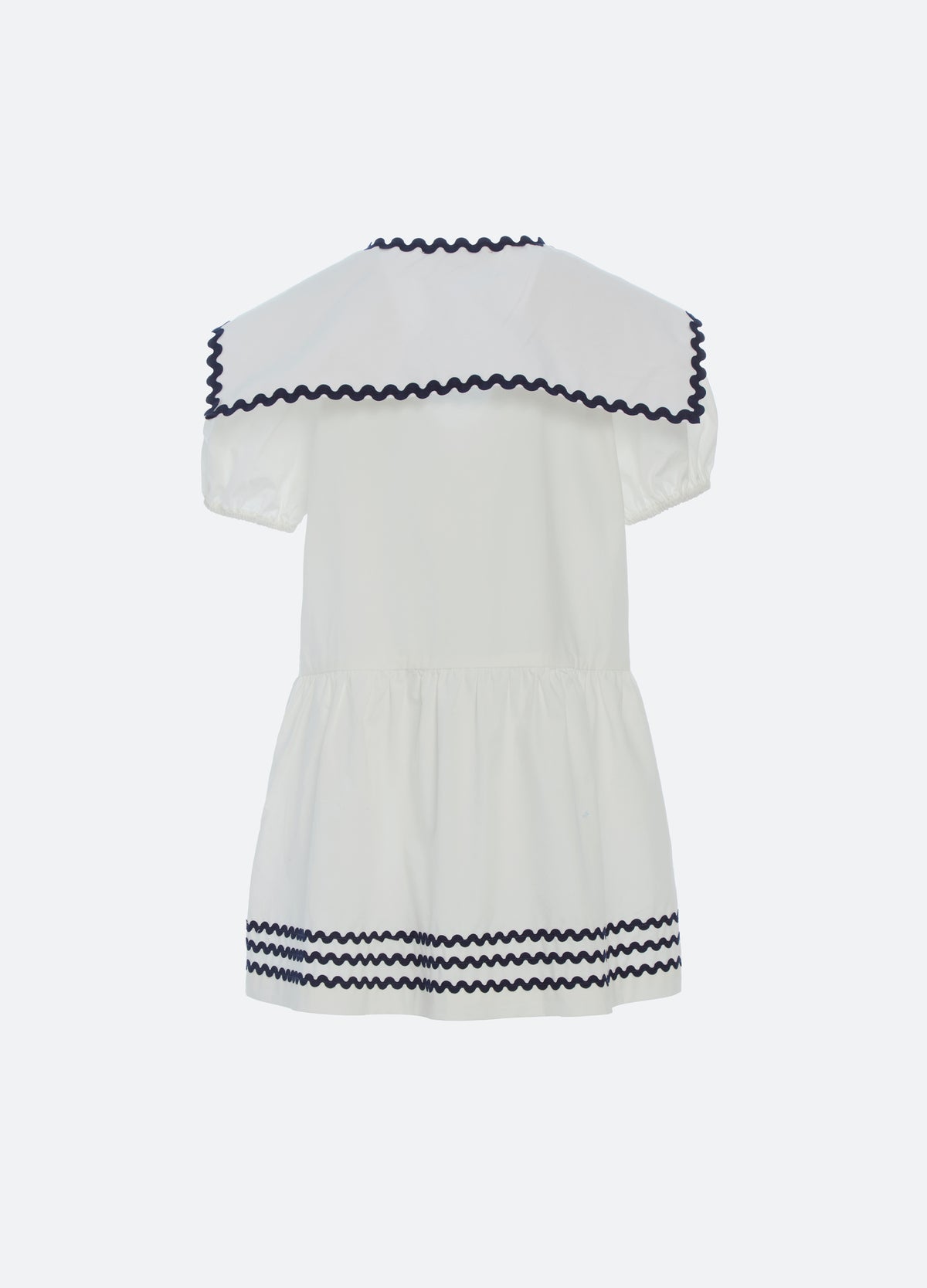 white-nancy kids dress-back view - 2