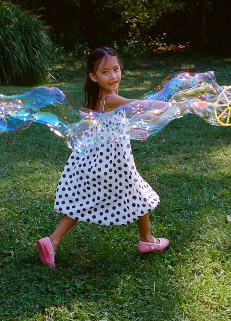 white-paulina kids dress-editorial view - 1