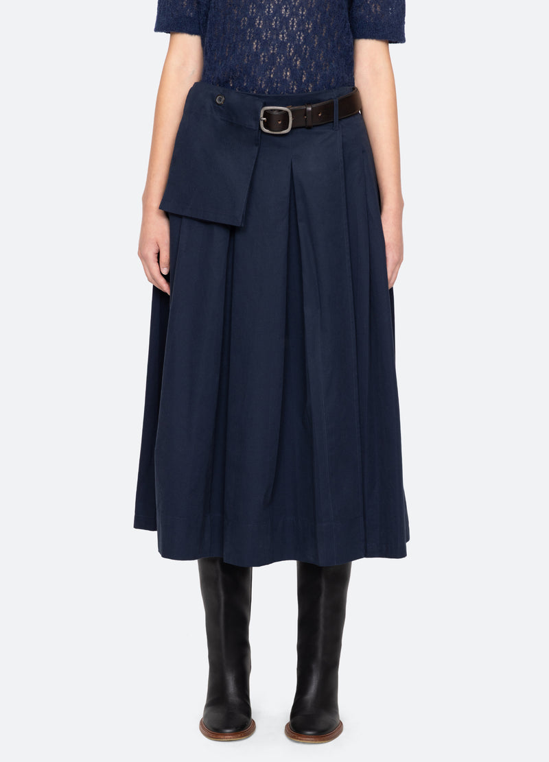 navy-andra skirt-front view - 9