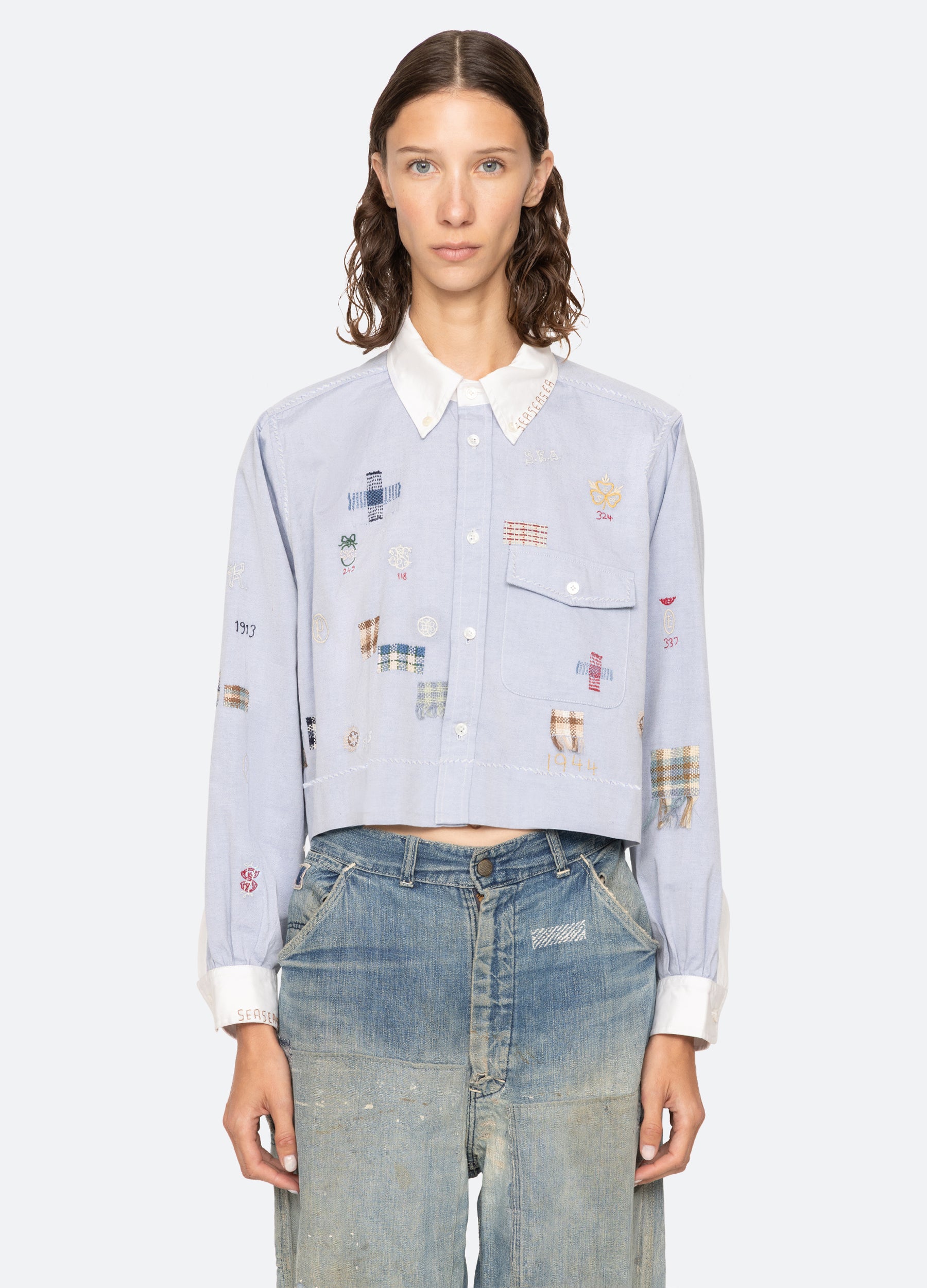 Claira L/S Shirt – Sea, New York