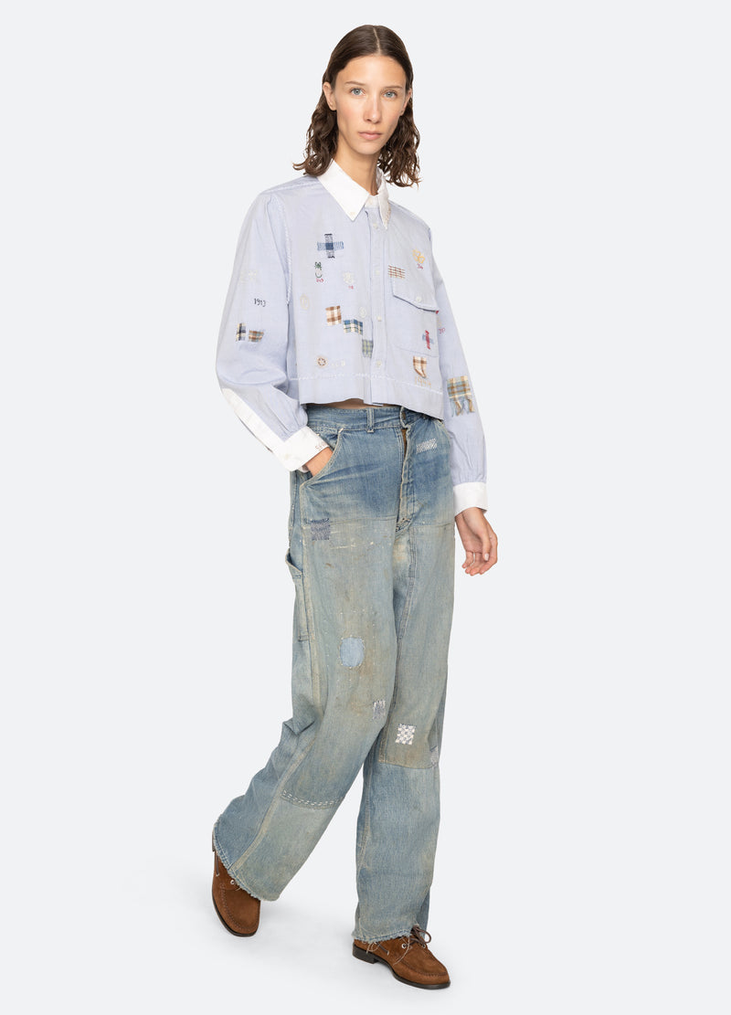 blue-claira l/s shirt-full body view - 8