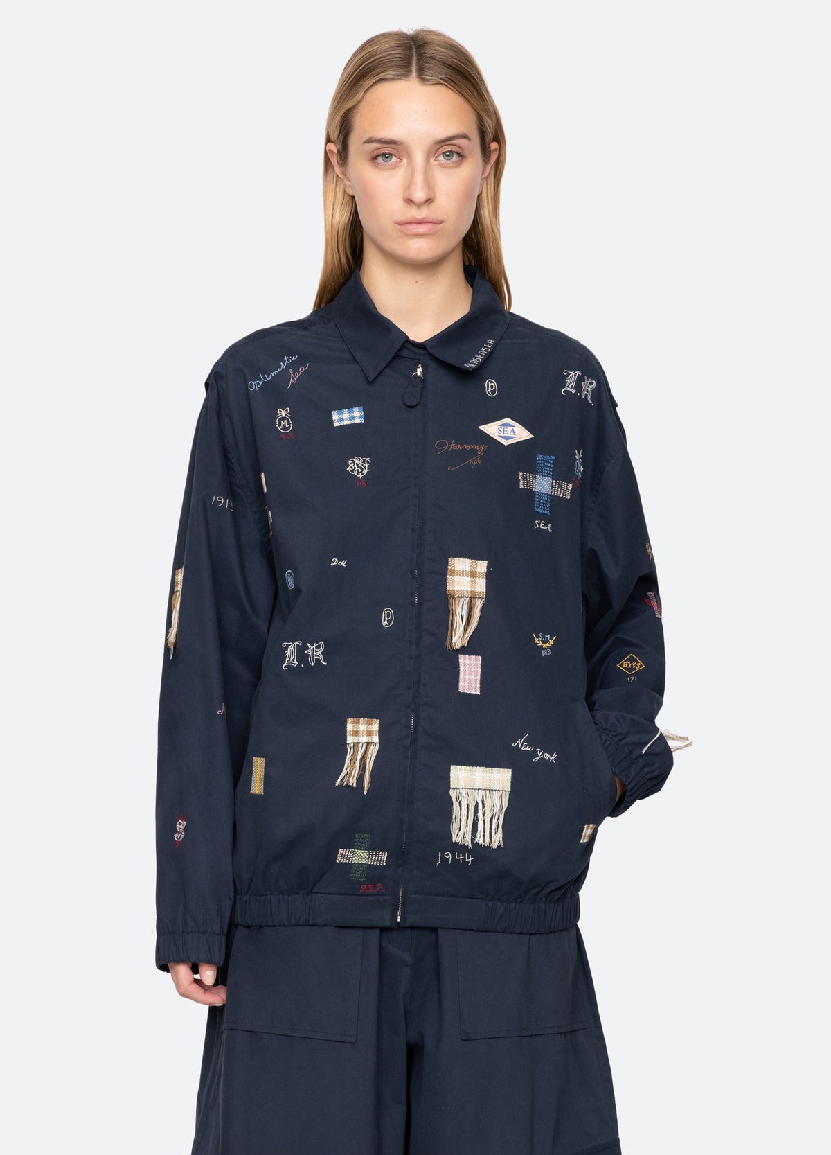 navy-claira jacket-front view - 6