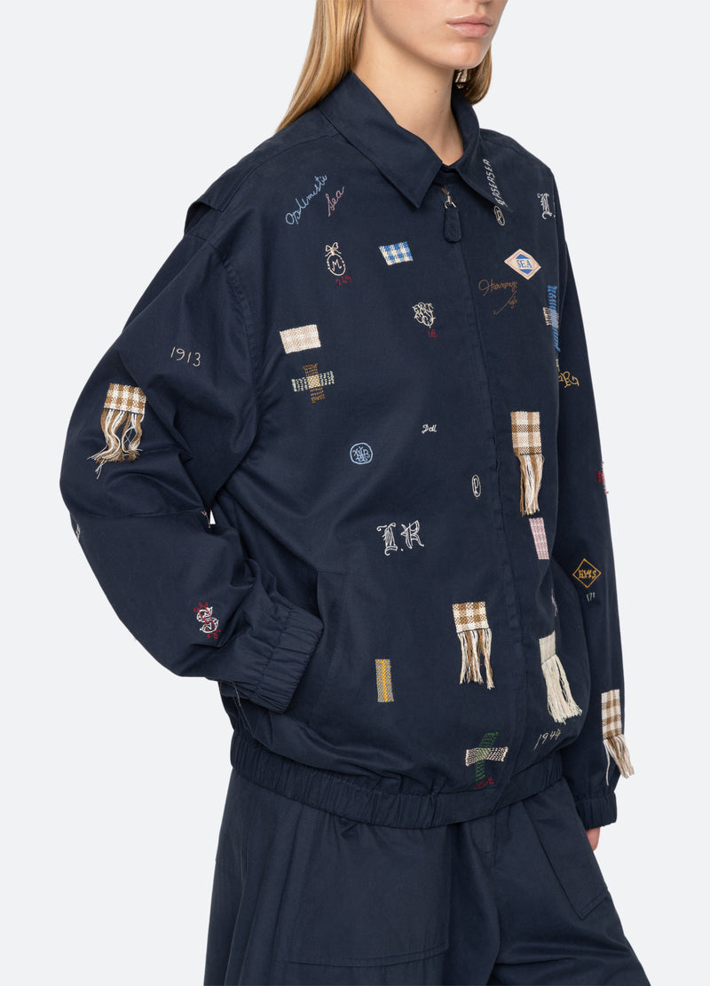 navy-claira jacket-detail view - 8