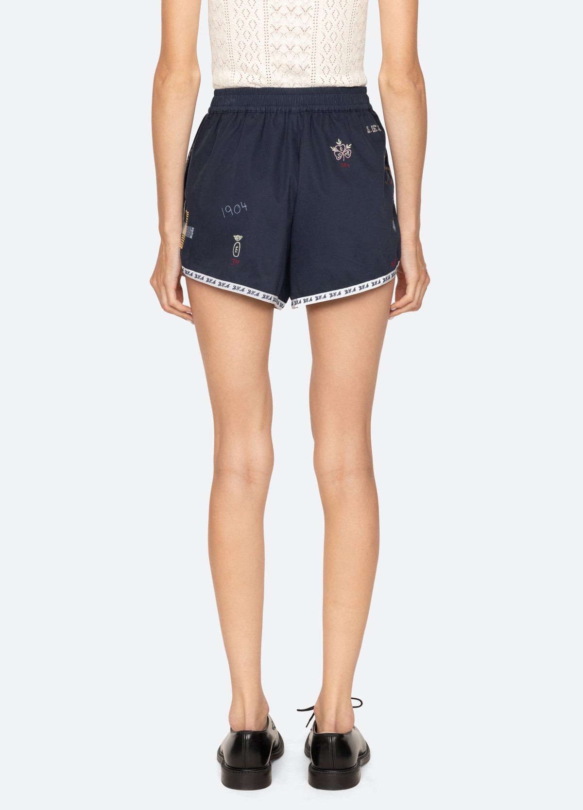 navy-claira shorts-back view - 4