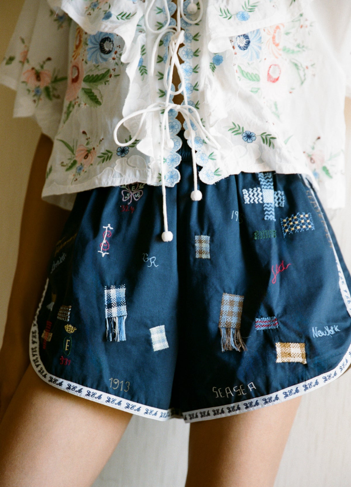 navy-claira shorts-editorial view - 2