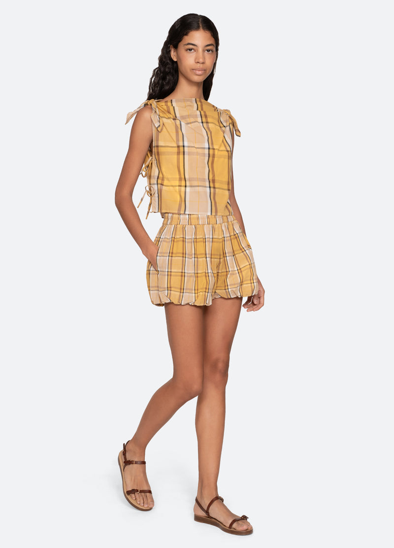 yellow-copeland shorts-full body view - 2