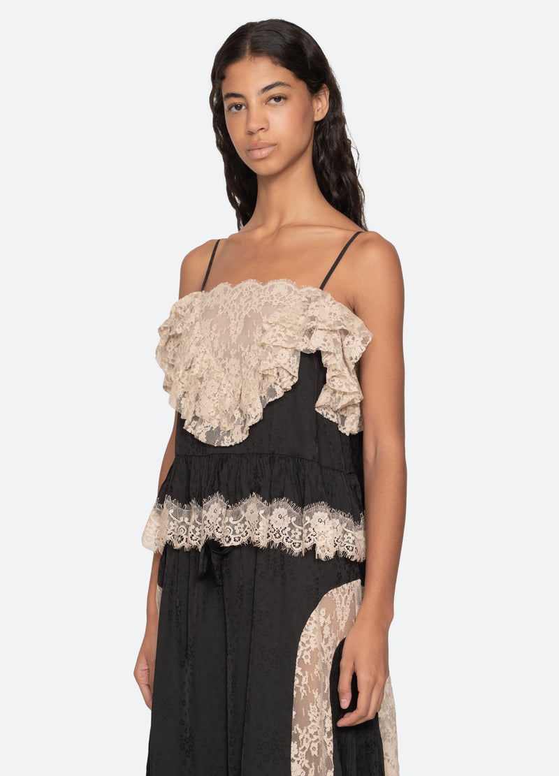 black-ethel camisole-three quarter view - 4