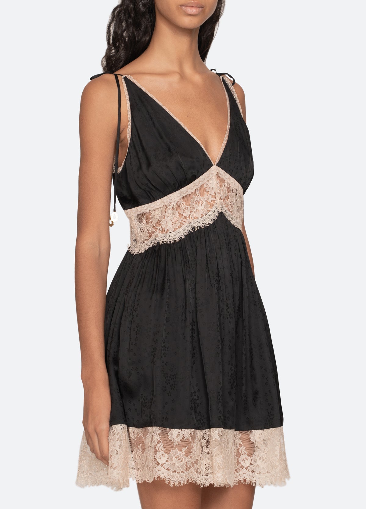 black-ethel mini dress-detail view - 7