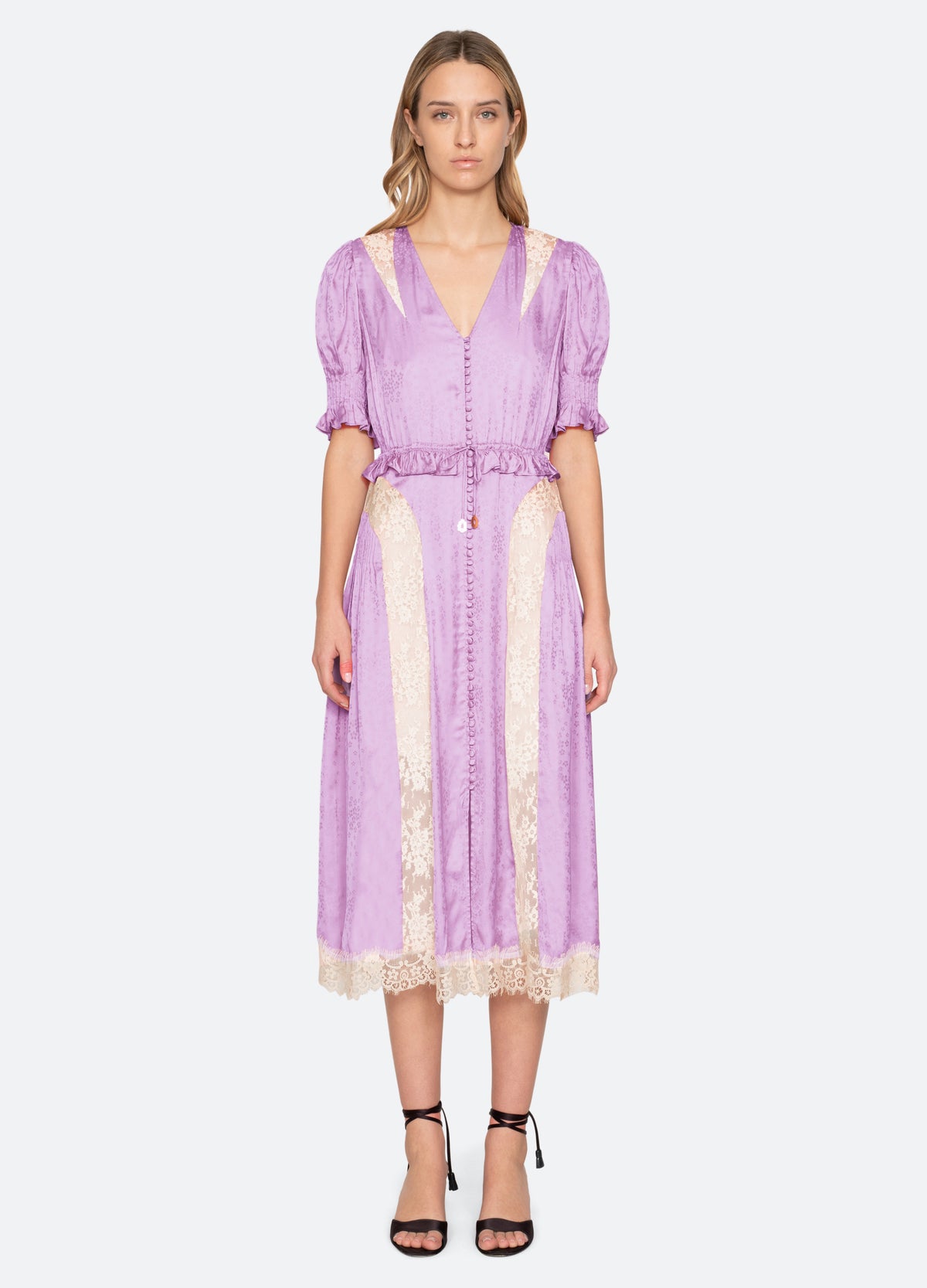 lilac-ethel midi dress-full body view - 12