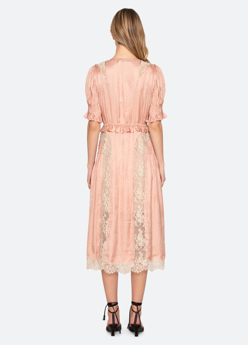 rose-ethel midi dress-back view - 10