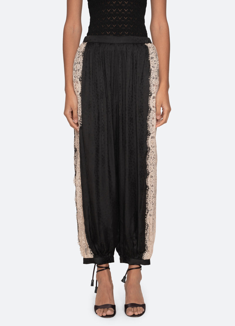 black-ethel bloomer pants-front view - 1