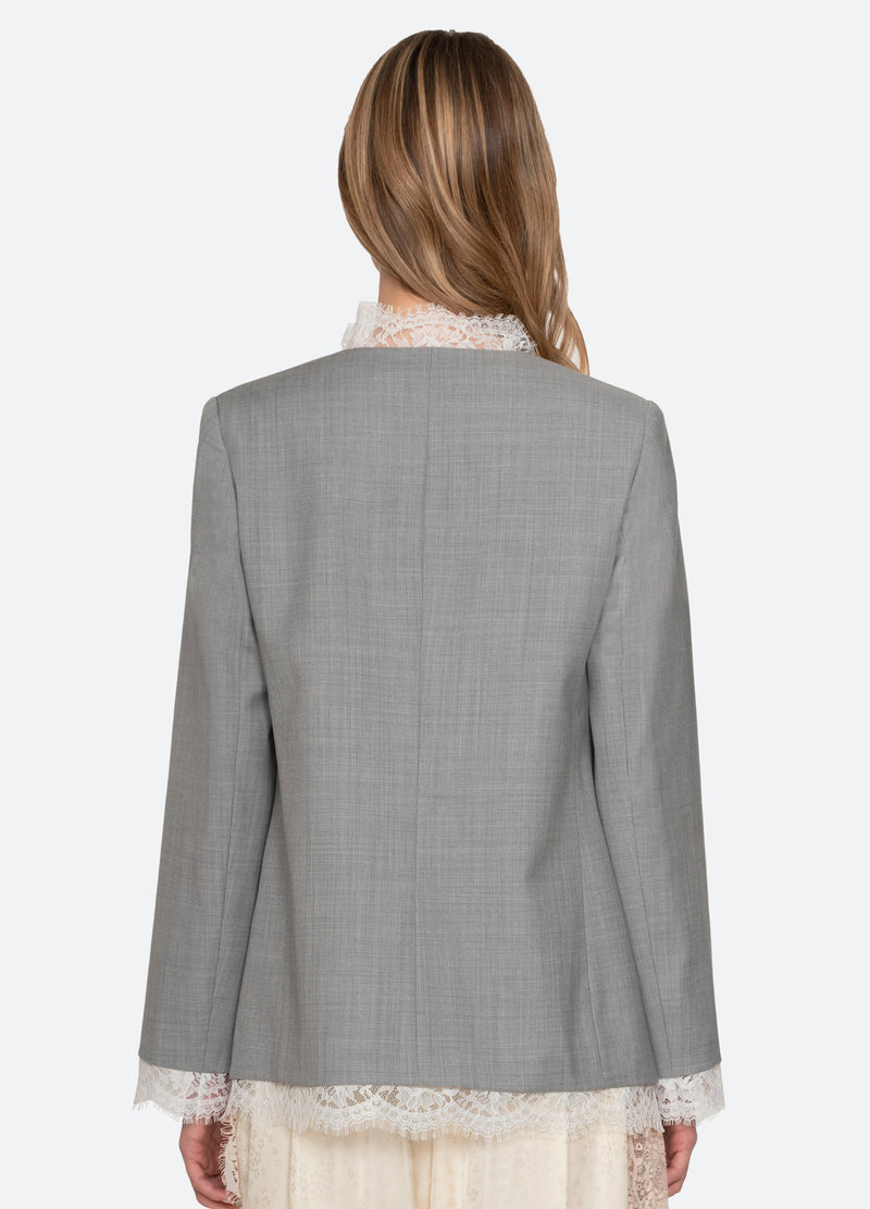 grey-fiora jacket-back view - 3