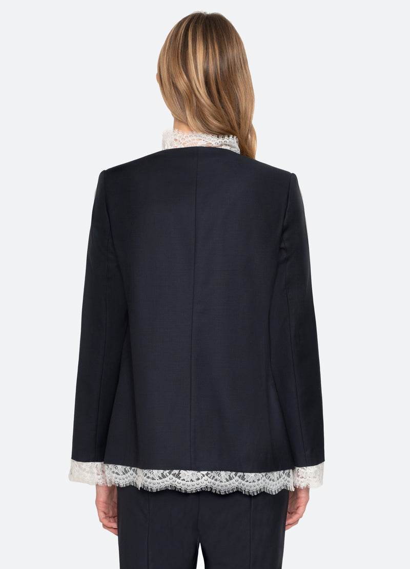 navy-fiora jacket-back view - 10