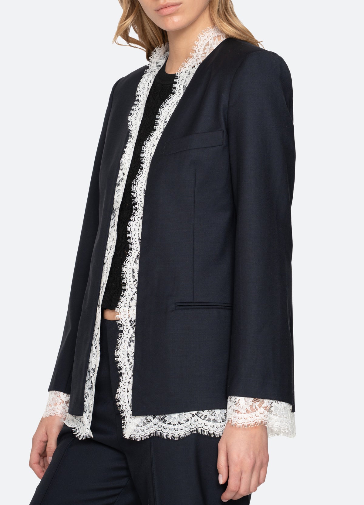 navy-fiora jacket-detail view - 13