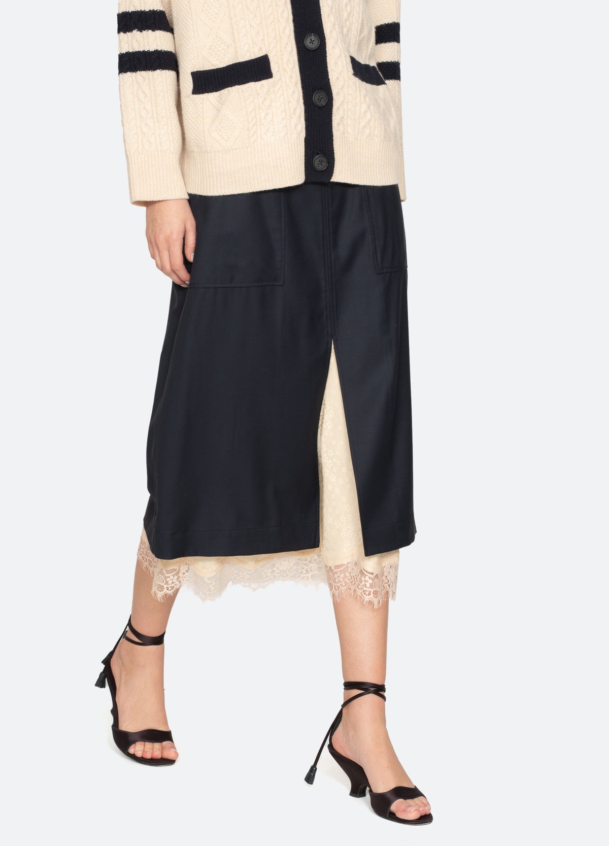 navy-fiora skirt-detail view - 8