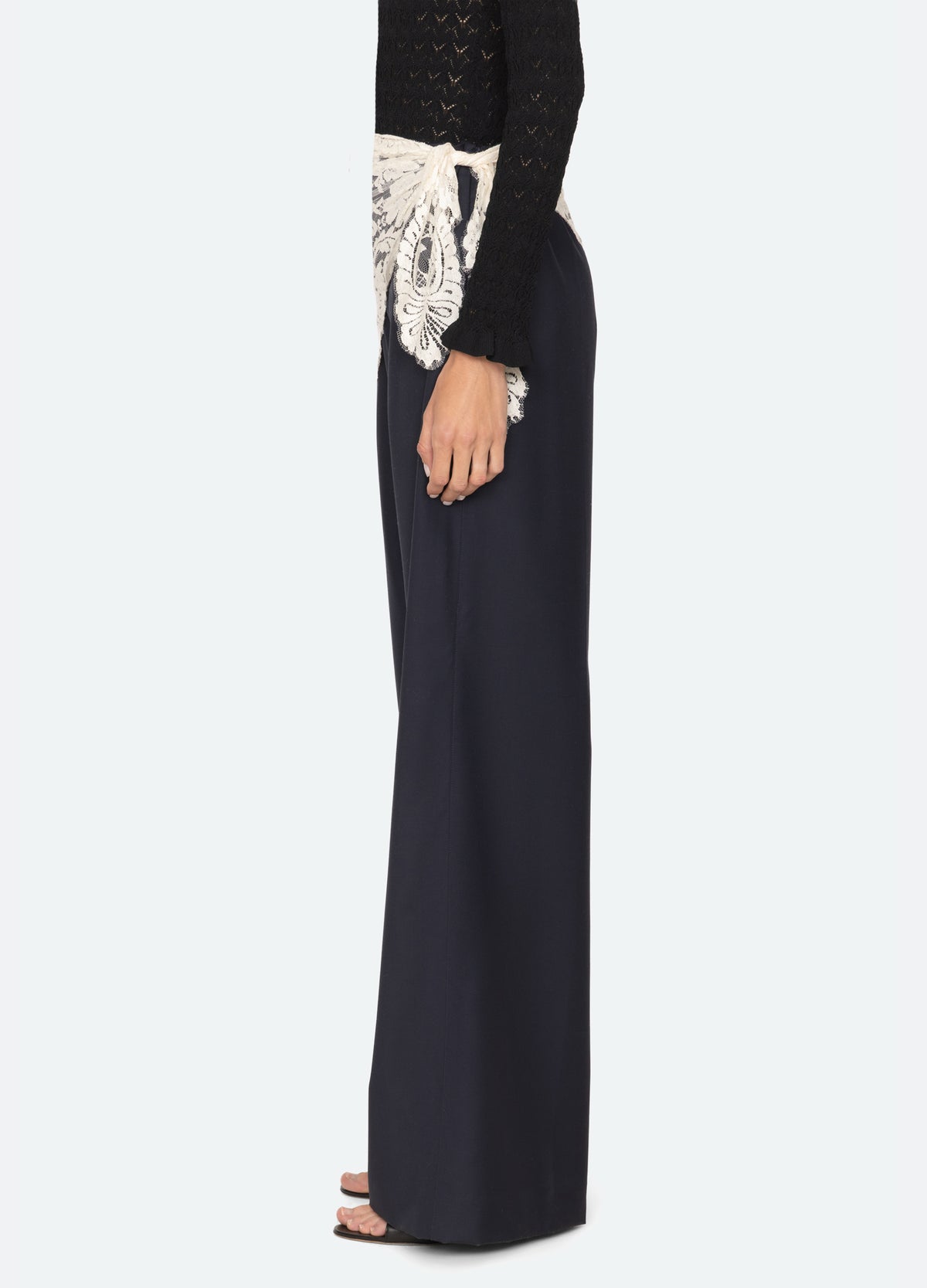 navy-fiora pants-side view - 4