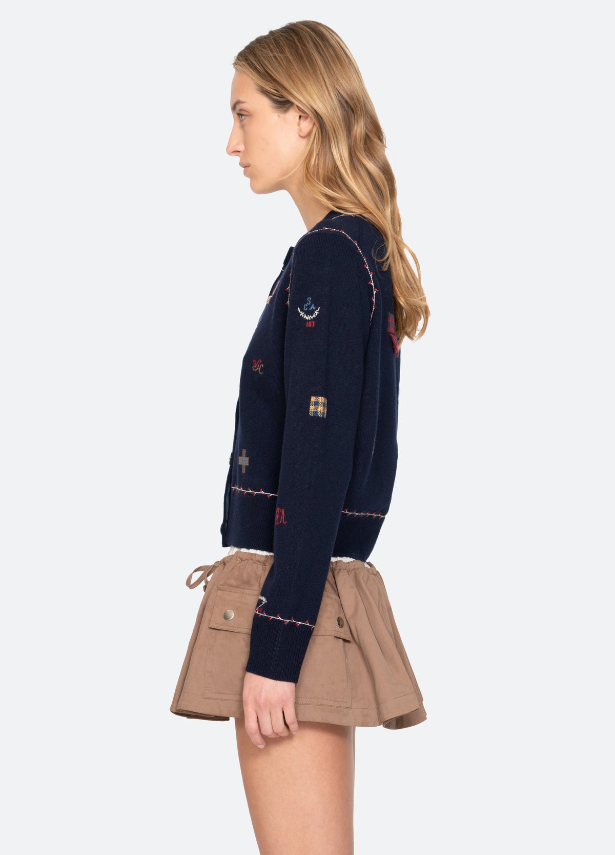 navy-claira cardigan-side view 2 - 13