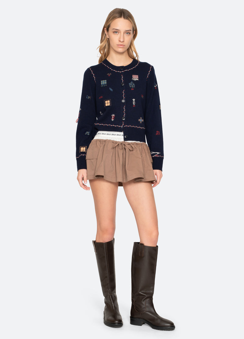 navy-claira cardigan-full body view - 17