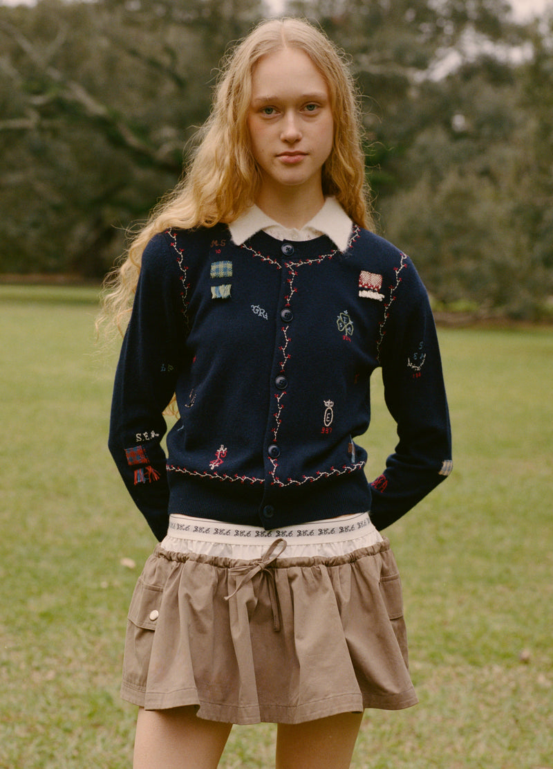 navy-claira cardigan-editorial view - 9