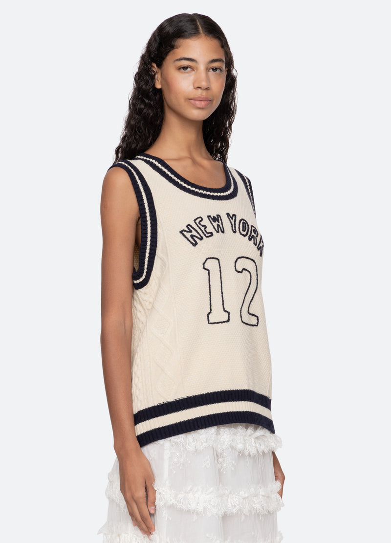 cream-maren vest-three quarter view - 5