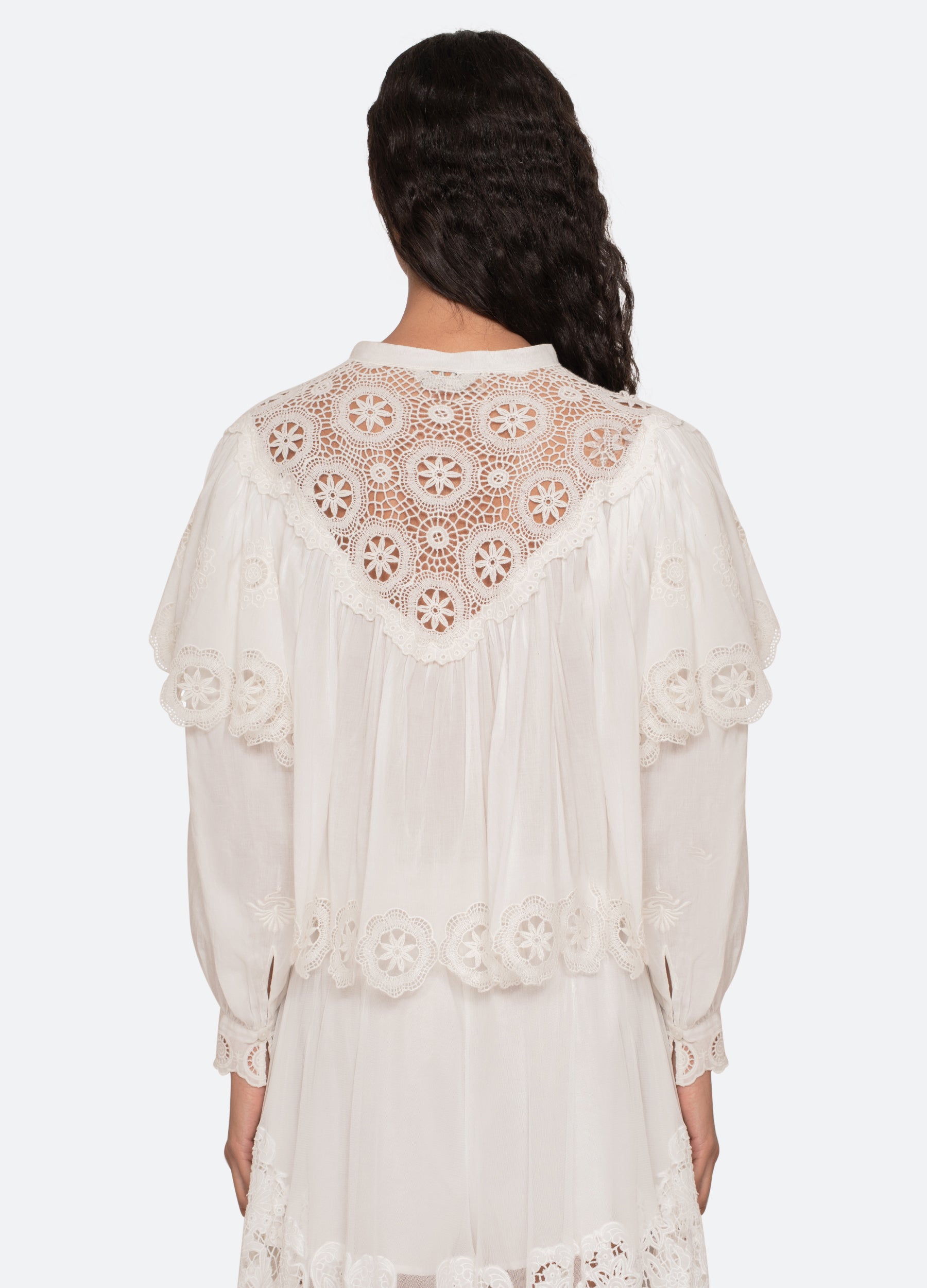 エッセンロートレアモン ＳＯＰＨＩＡ フラワースリーブＴＯＰ　カットソー Sweet Sorbet Floral Paisley Puff-Sleeve Corset Top