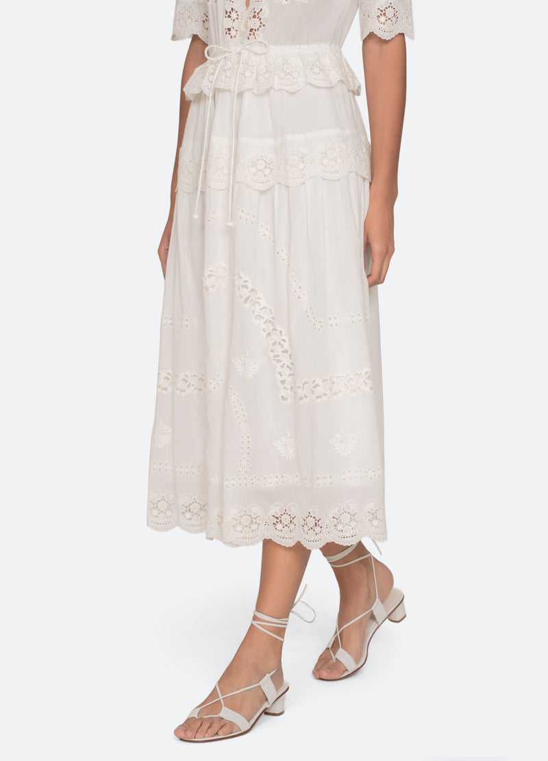 cream-sofia dress-walking view - 8