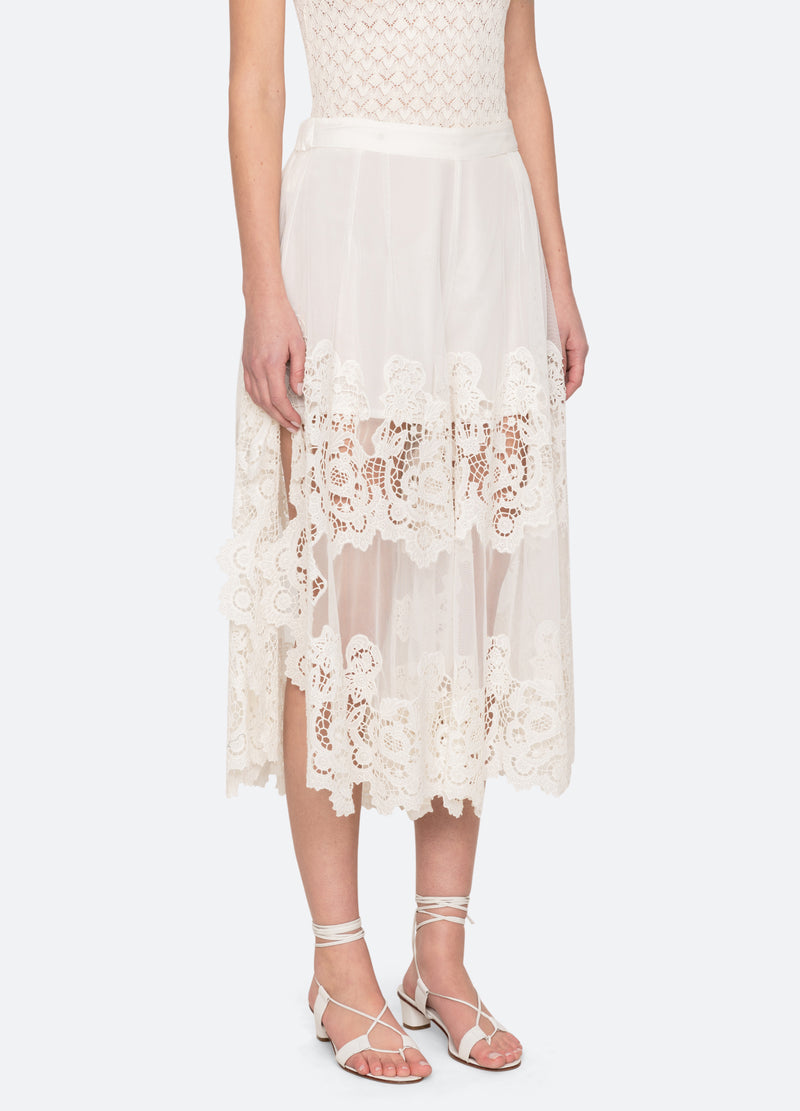 cream-sofia pants-three quarter view - 5