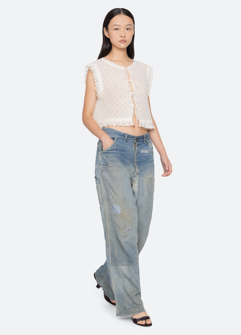 cream-teagan vest-full body view - 8